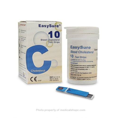 Easy Touch Cholesterol Test Strips - 10 Strips, Expiration Dec 2025, For Home Use